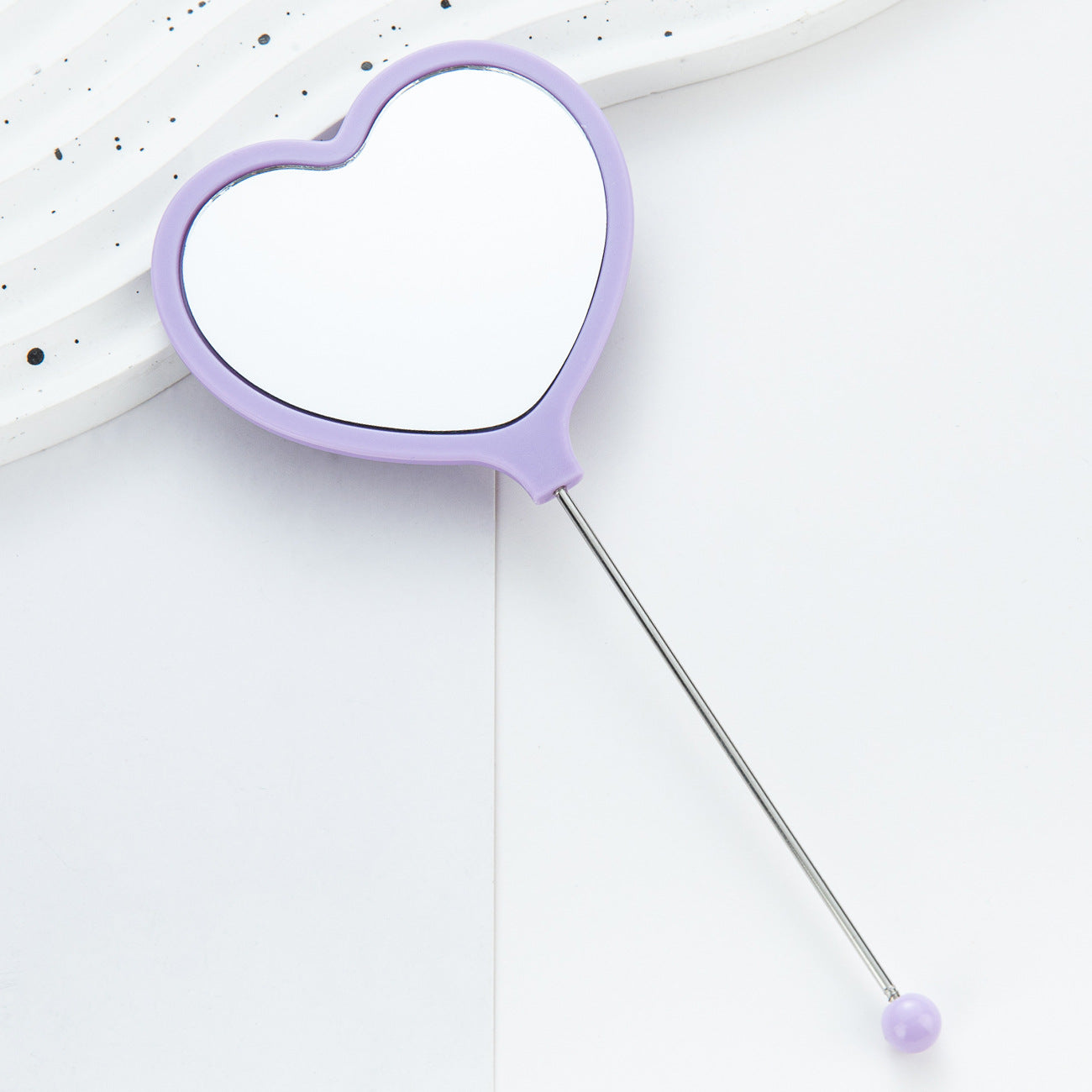 Wholesale DIY beaded handle mirror handheld makeup mirror